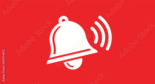 Notification bell ringing loud with alert signal