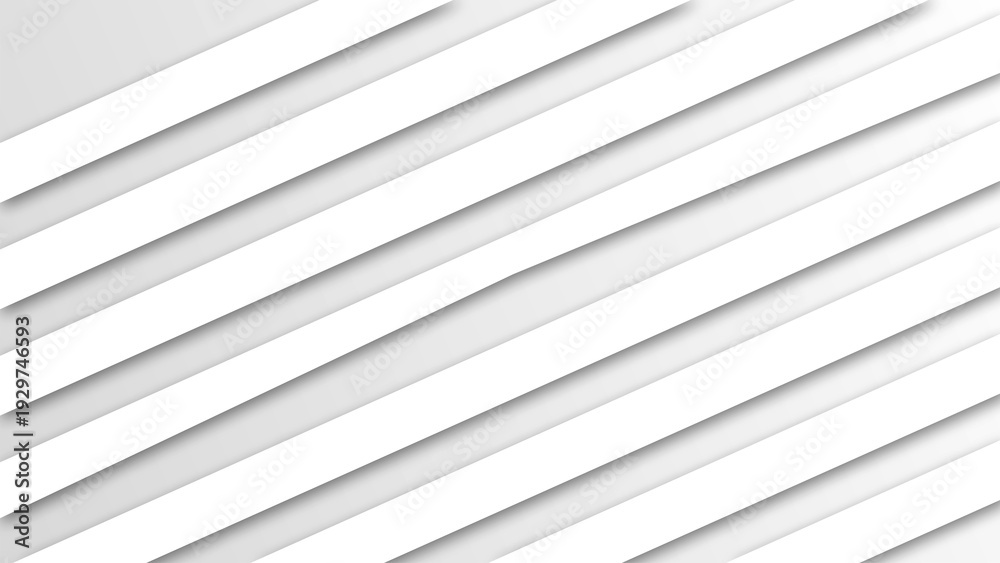 Obraz premium Diagonal gray and white striped pattern on a white background