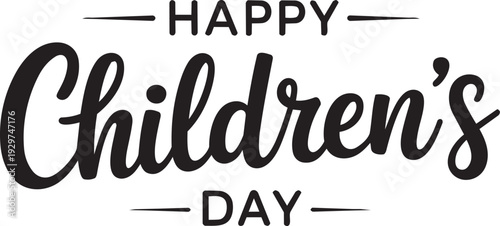 Happy children's day text
