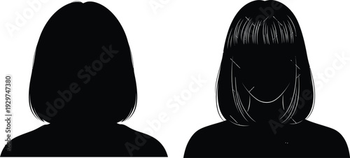 Two anonymous female silhouettes