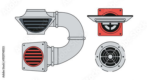 Vent Line art vector modern bold tone illustration