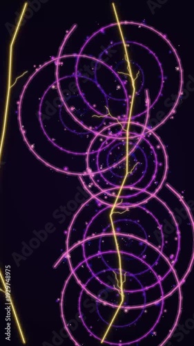 Vibrant Neon Lights in Motion Graphics.