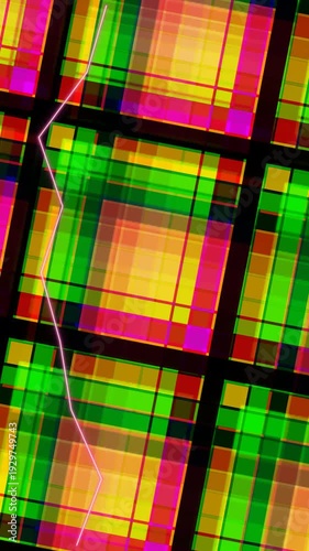 Vibrant Plaid Pattern with Bright Colors.