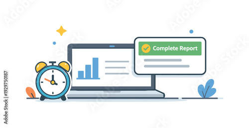Clear daily workflow and focused task execution in a modern professional environment emphasizing simplicity and effectiveness, a clean desk scene with a laptop