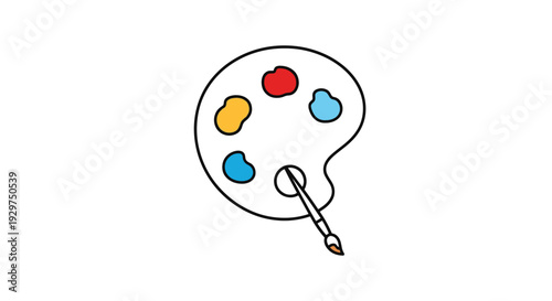 Turner Line art minimal digital color illustration