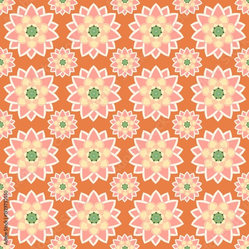 Small Seamless Lotus Pattern for Textile Print and Packaging Design
