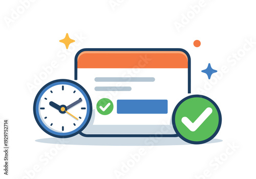 Focused daily execution and simplified task flow for modern professionals, a single highlighted task card paired with a small clock and a checkmark symbolizing