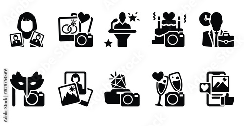 Conference speaker at podium with hands raised, public speaking and meeting icon