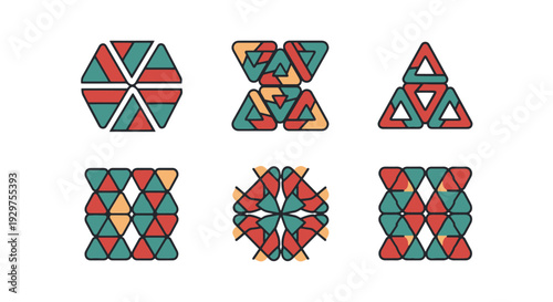 Triangle Pattern Orn modern abstract creative illustration