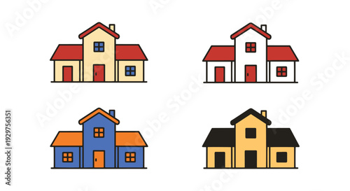 Triplex Line art colorful digital color vector