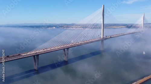 The Queensferry Crossing, a major road bridge in Scotland spanning the Firth of Forth. 