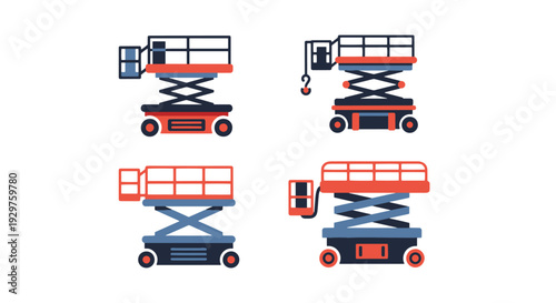 Work Platform Line dynamic smooth tone illustration