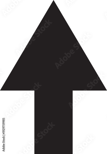 Pointed arrow in motion sleek direction dark outline.