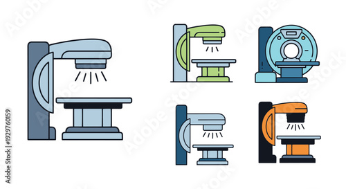 X Ray Scanner Line art illustration