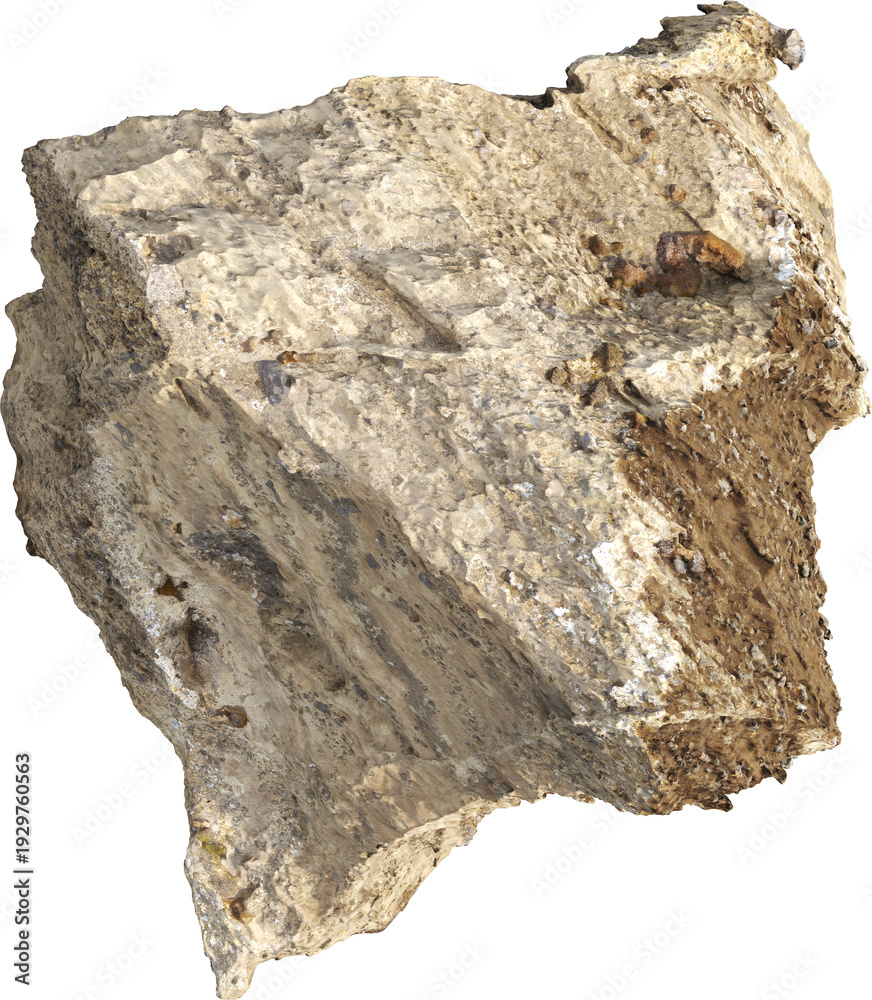 Fototapeta premium Sedimentary Rock Formation Isolated 