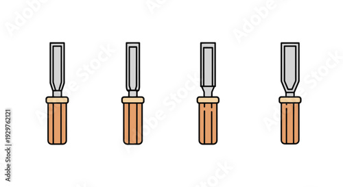 Wood Chisel Line art modern smooth tone