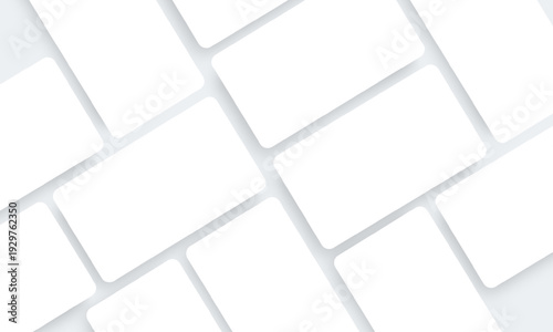 Minimal presentation screens template with blank slide layouts. Vector mockup for business pitch deck, corporate report pages and marketing presentation design