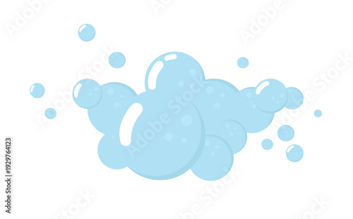 Soap foam bubbles, water bubbles, oxygen bubbles, vector design elements isolated.