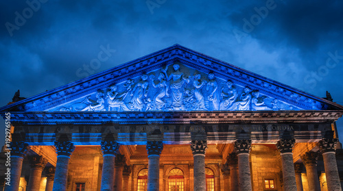 Teatro Degollado Illuminated at night (Degollado Theater) - Guadalajara, Jalisco, Mexico