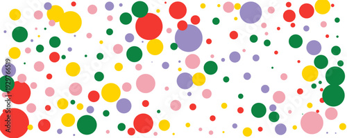 Colorful confetti dot seamless pattern background, festive polka design, vibrant multicolor abstract texture for celebration, party and playful decoration