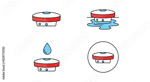 Water Leak Detector minimal bold color illustration
