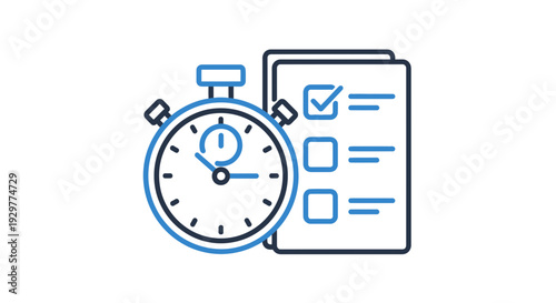 stopwatch and checklist
