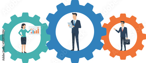 Business process and teamwork synchronization gears