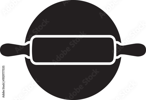 Wooden Rolling Pin and Dough Silhouettes for Minimalist Bakery Branding