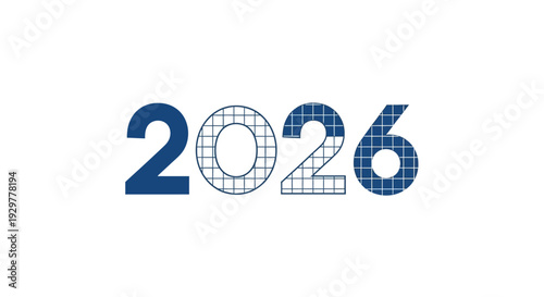 2026 New Year Futuristic Digital Concept.