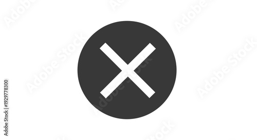 Black circle with white cross symbol.