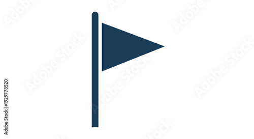 Blue Flag on a Pole Symbol.