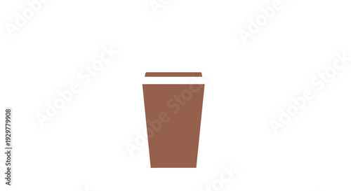 Brown Paper Coffee Cup Illustration.