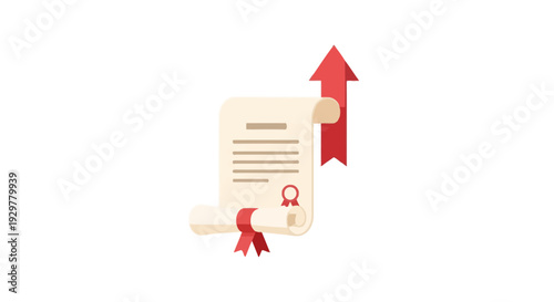 Certificate with Red Ribbon Seal.