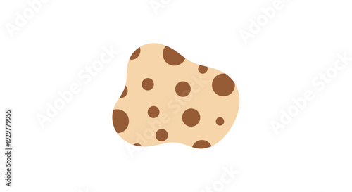Chocolate Chip Cookie Closeup Isolated on White.