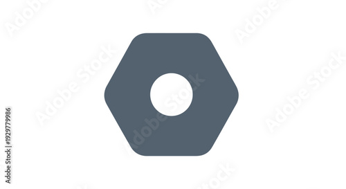 Close up of a hex nut.