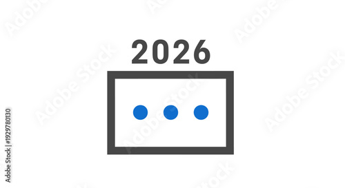 Wallpaper Mural Digital Display Showing 2026 with Three Dots. Torontodigital.ca