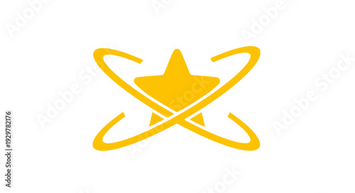 Golden Star Icon Design Symbol.