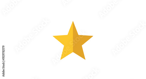 Golden Star Icon Symbol Shape Design.