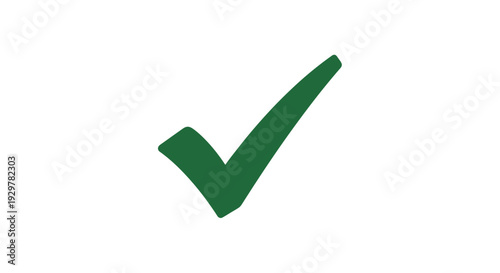 Green Check Mark Symbol Icon.