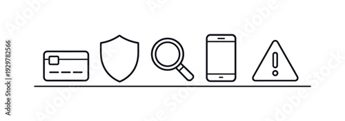 Online fraud prevention and transaction monitoring system protecting digital payments and financial accounts from suspicious activity, shield icon