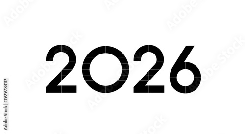 Large black 2026 numbers on white background.