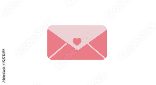 Pink Envelope with Heart Shaped Seal.