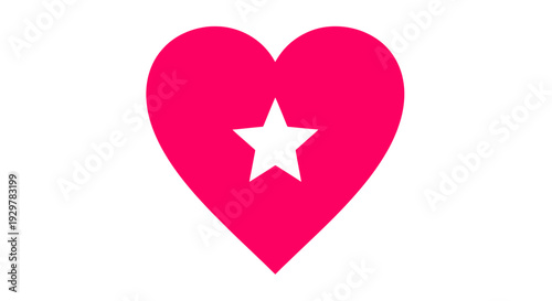 Pink heart with white star symbol.