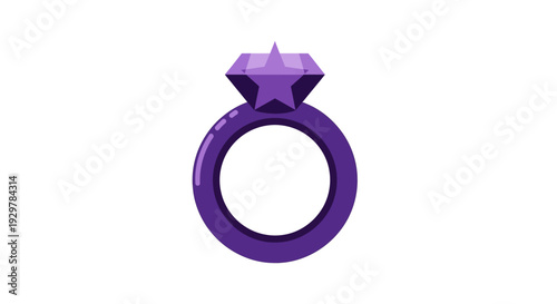 Purple Diamond Ring Jewelry Accessory.
