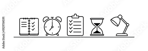 Personal productivity system and organized task management supporting structured daily workflow and measurable performance improvement, notebook