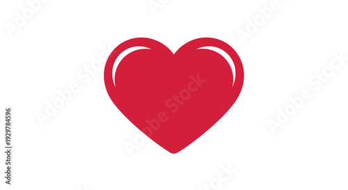 Red Heart Icon Symbol Love.