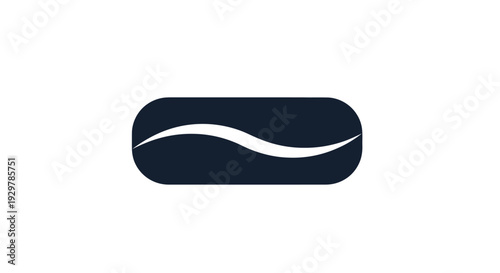 Simple black and white wave logo.