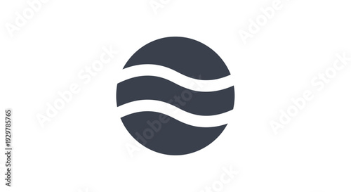 Simple Black Circle Logo Design Element.