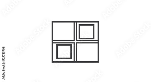 Simple black geometric shapes arrangement.