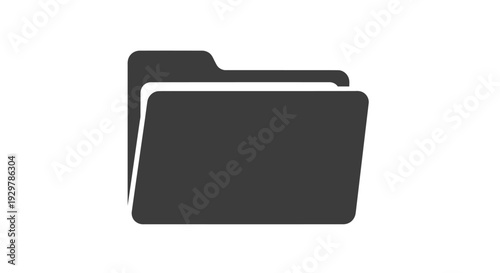 Two Black Folders Stacked on White.